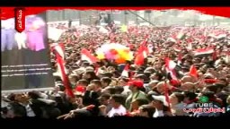 وائل الإبراشى يتحدث للمتظاهرين فى جمعة النصر بميدان التحرير