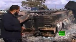 اثار الدمار للغارات الغربية على ليبيا بعد يومها الاول