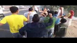 سلسلة بشرية لأطفال وشباب بصهرحت ضد العسكر