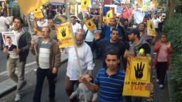 مسيرة للثوار فى باريس ضد الانقلاب 27/9/2014