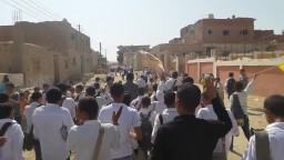  مسيرة طلاب ضد الانقلاب بقرية البرمبل 